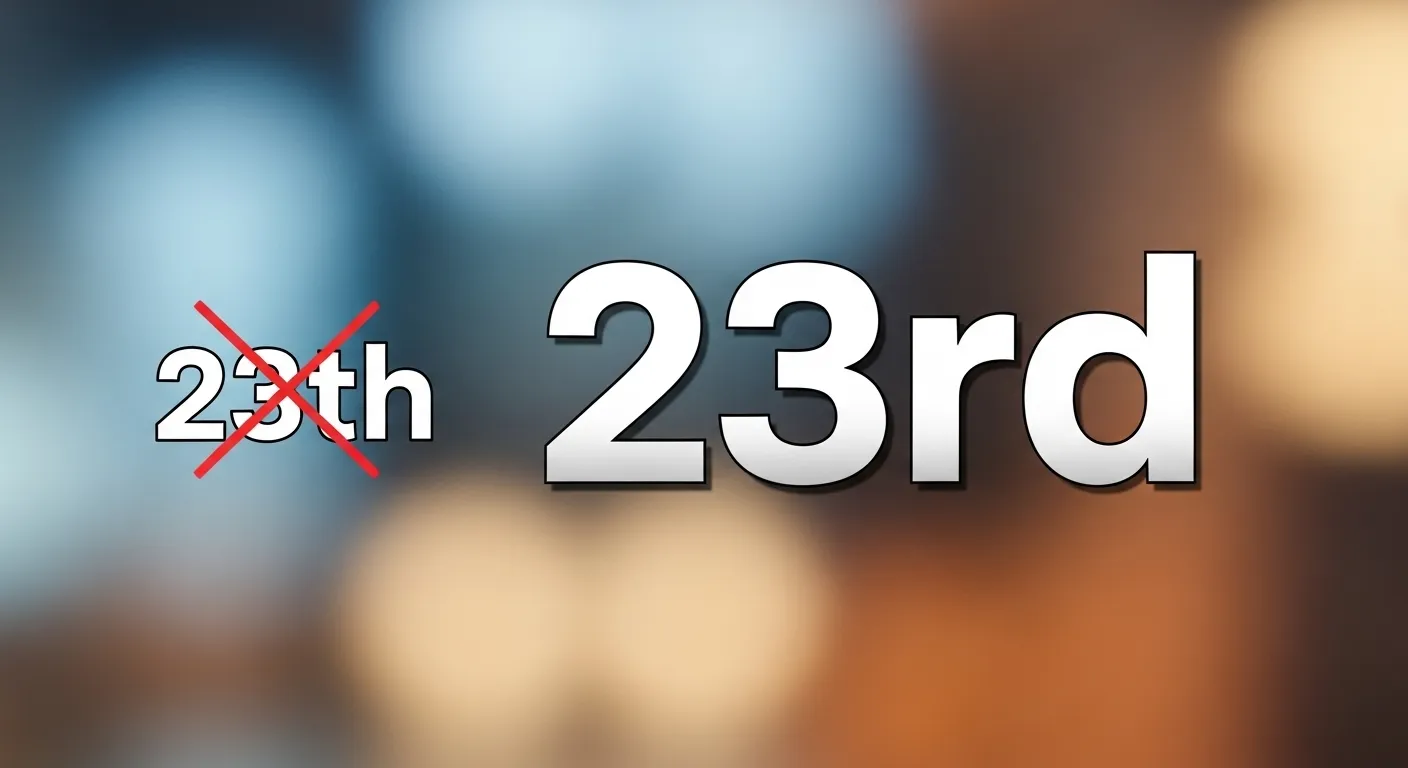 23th or 23rd