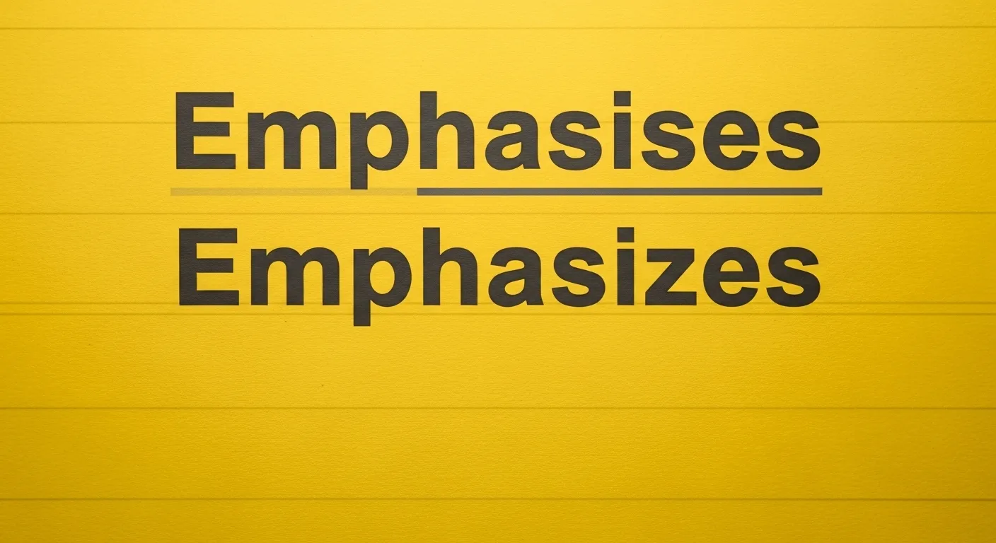 Emphasises or Emphasizes