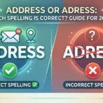 Address or Adress