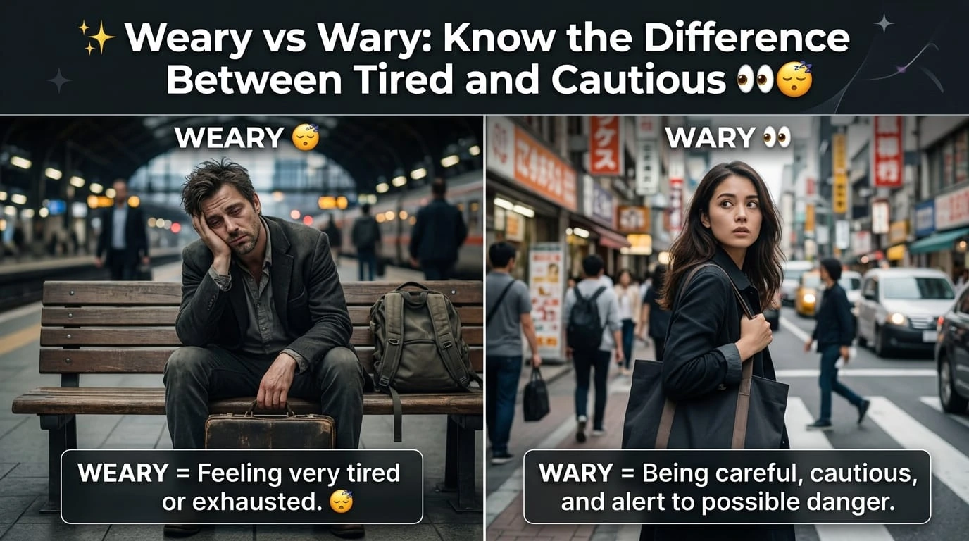 weary or wary