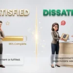 unsatisfied or dissatisfied